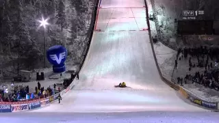 Andreas Wellinger - Kuusamo 2014 - terrible fall (very bad looking accident)!