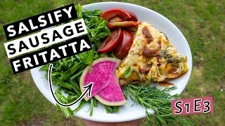 Wild Edibles Test Kitchen: Salsify Sausage Frittata