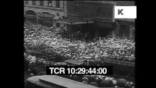 1926 Funeral of Rudolph Valentino, Mass Hysteria on the streets of New York