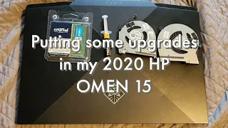 Installing upgrade on my 2020 HP OMEN 15-DH1070wm! (Installing new 16gb Ram kit, new fan, and more!)