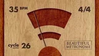 35 BPM 4/4 Wood Metronome HD