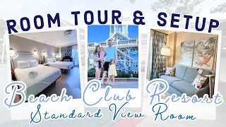 Disney's Beach Club Resort Standard View Room Tour and Setup