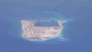 Rare look at China's artificial island-building project