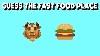 Guess the Fast Food Place by Emoji | Food Emoji Quiz