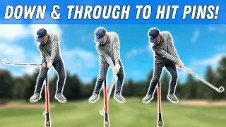 IT’S SO EASY TO STAY  DOWN AND THROUGH (to compress the snot out of the ball) WHEN YOU DO THIS!