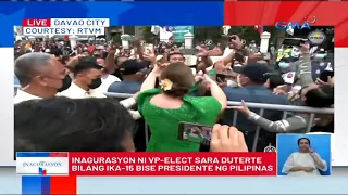 VP-elect Sara Duterte, nasa San Pedro Square na para sa kaniyang inauguration ceremony