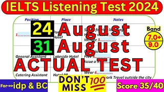 08 June 2024 IELTS LISTENING TEST 2024 WITH ANSWERS | IELTS EXAM PREDICTION | IDP & BC