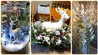 Deer! Christmas Decorations Ideas | Top Deer Decor Ideas/Glasses vase Deer Designs/Christmas Decor