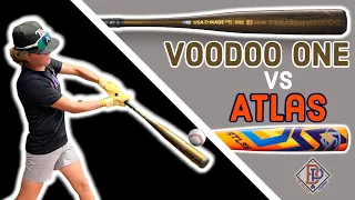 THE PERFECT Demarini Voodoo One vs Louisville Atlas Head to Head BBCOR Bat Review