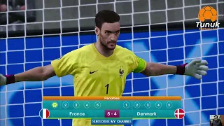 FRANCE vs DENMARK | Penalty shootout 2024 | UEFA EURO 2024™ | Full Match All Goals | PES Gameplay PC