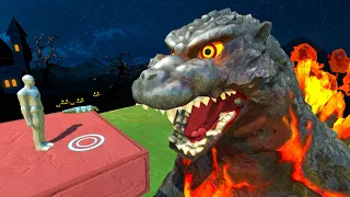 Deadly FPS Parkour Around Godzilla Burning - Animal Revolt Battle Simulator