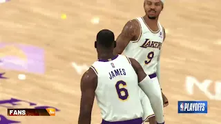 NBA 2K22 | LeBron full court buzzer beater in playoffs in MyCareer.