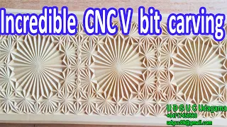 Incredible CNC  V bit carving | Most profitable CNC carving with V bit | cnc router with V bit | CNC