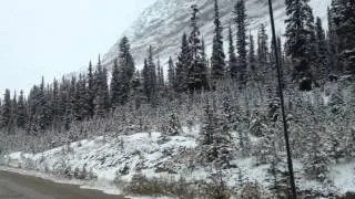 driving through Canadian Rockies
