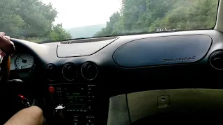 Alfa Romeo 166 3.0 driving inside view