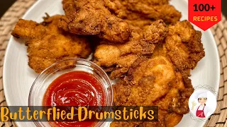 Butterflied Chicken Drumsticks | Fried Chicken Recipe