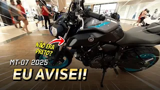 EU AVISEI, NÃO AVISEI? 😉 Conheça a "nova" MT-07 2025 que já está nas lojas #nandoangelo #motovlog