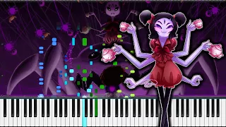 Undertale // Spider Dance // Duet | LyricWulf Piano Tutorial on Synthesia // OST 59