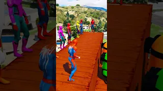 GTA 5 Rainbow Spiderman Jumping Into Pool #12 (Euphoria Physics/Ragdolls)