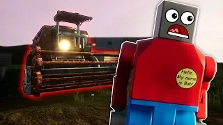 We Got Chased By a Haunted Ghost Harvester Through Lego City! - Brick Rigs Multiplayer Gameplay