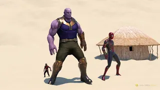 Thanos spiderman and antman dancing on first class