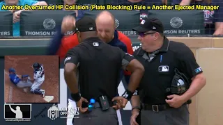 Ejection 123 - Rocco Baldelli Ejected in Extras After Overturned Replay Gives TOR Run on Plate Block