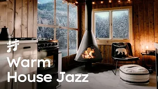 Cozy House Jazz - Relaxing Warm Piano Music with Crackling Fireplace for Sleep, Study, Focus, Work