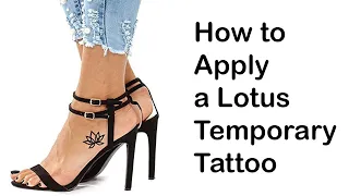 How to apply Henna Temporary Tattoos Stickers Lotus Rose Flower Design Body Art Reviews