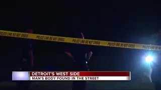 Man's body found in street on Detroit's west side