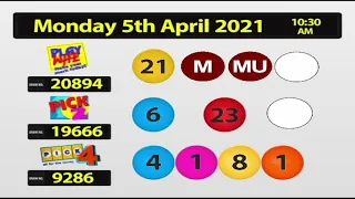 NLCB Online Draw Monday 5th April 2021