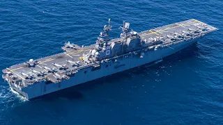 USS America in Action Takeoffs and Landings on Amphibious Assault Ship