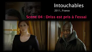 Intouchables. Scène 04. Driss est pris à l'essai. At Philippe's house. French English subtitles.