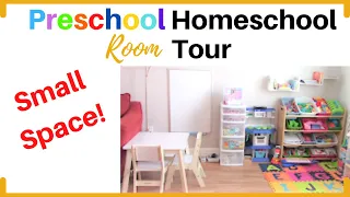 PRESCHOOL HOMESCHOOL ROOM TOUR | SMALL HOMESCHOOL SPACE | HOMESCHOOL ROOM TOUR