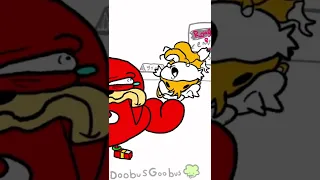 Uncle knuckles but only when tails is talking (Made by Doobus Goobus)