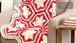 Crochet Scandinavian Snowflake Afghan Pattern | EASY | The Crochet Crowd