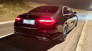 New MERCEDES S-Class 2021 at night - DIGITAL lights, AMBIENT lights & digital cockpit