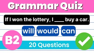 Upper Intermediate English Grammar Quiz 20 Questions and Answers | TEST Your B2 English Level