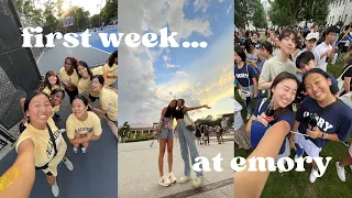 move-in, orientation, and first week of classes at EMORY