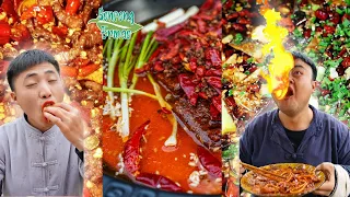 TikTok Funny Mukbang | Spicy Food Challenge! | Songsong and Ermao