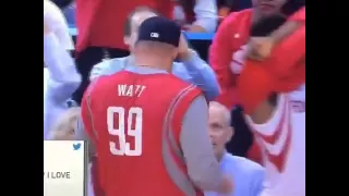 JJ Watt Pretends To Check Into Rockets Game As Player