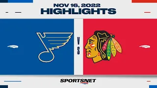 NHL Highlights | Blues vs. Blackhawks - November 16, 2022