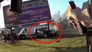 Bodycam Shows Officer Shot During Police Chase & Shootout