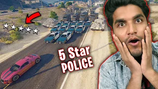 Surviving 24 Hours with 5 Star Wanted Level POLICE in GTA 5