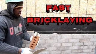 How To Lay Brick Fast And Easy! (From Start To Finish Video, we finish the side brick wall