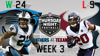 Carolina Panthers LASSO the Houston Texans 24-9 ||  Week 3 + CJ Henderson Trade