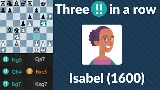 3 Brilliant Moves in a Row on Chess.com!