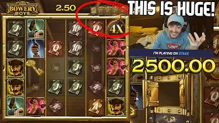 MY FIRST BIG SPIN WIN ON BOWERY BOYS! (STAKE)