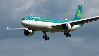 Gusty Plane Spotting at Dublin Airport | 20th August 2022 | Emirates 777 Go Around!