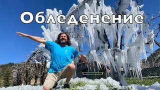 Сложный полет. Обледенение планера. Ливневый снег, низкая облачность, сильный ветер на посадке