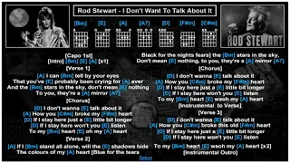 Rod Stewart - I Don't Want To Talk About It [Jam Track] [Guitar Chords & Lyrics]